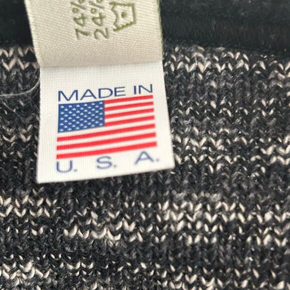 Green 3 apparel cat button down gray cotton blend made in US knit cardigan L - Picture 6 of 7